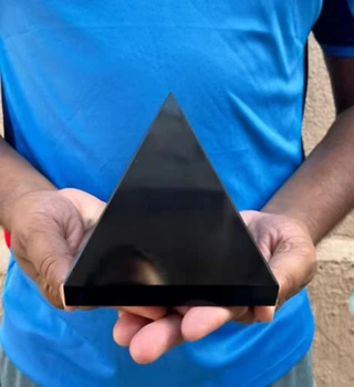 Minerale Naturale Turmalina Neagra Cristal Punct De Vindecare Reiki Piramidă De Piatră