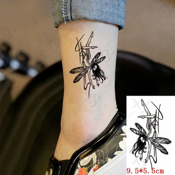 Impermeabil Tatuaj Temporar Autocolant Libelula Sexy Cu Parul Lung Fata De Dimensiuni Mici Body Art Flash Tatuaj Fals Tatuaj Pentru Femei