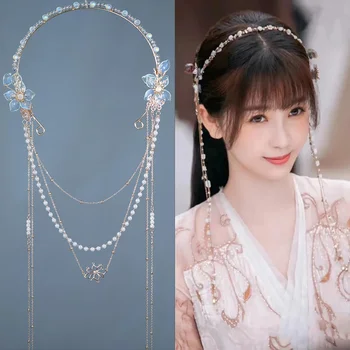 Cang lan Jue Xiao lanhua orhidee Yu Shuxin hairband Han stil frizură zână ciucure lung de zi cu zi de păr accesorii de cuplu cadou 0
