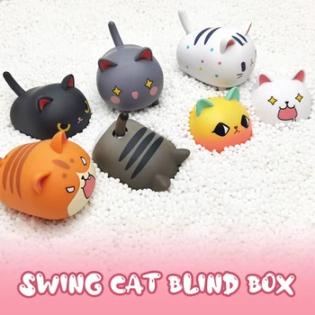 Drăguț electric swinging pisica orb cutie electrica de jucarie pisica model de colectie decor cadou mișcare de pisică jucărie de învățământ cutia misterelor