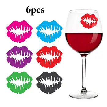 6pcs/set Creativ Pahar de Vin Marker Creative Buze Silicon Pahar de Vin Marker Pahar de Vin Tag Bar Accesorii Instrumente