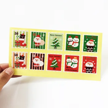 1000 Buc/lot de Crăciun Serie Eticheta Timbru Autocolant DIY Fată Și Cerb de Timbru Styling Sigiliu de Culoare de Aur de Etanșare Eticheta Cadou de Crăciun