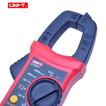 UNITATEA UT203+ UT204+ Digital ampermetric AC DC Curent Tester 400-600A Clemă Multimetru Auto Range Detectarea False de Protecție 2