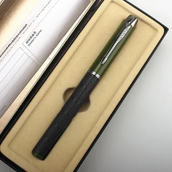 2022 Lux Stilou Metal Stilou Cu Cerneală Neagră Pădurea Verde Mat Convertor De Umplere De Birou Rechizite De Scris