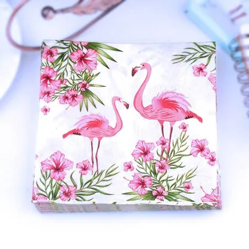 20BUC Flamingo Decupaj Hârtie, Șervețele de Masă de Nuntă Meserii Tacamuri de unica folosinta Ziua de naștere Petrecere de Absolvire Fiesta Decoratiuni 5
