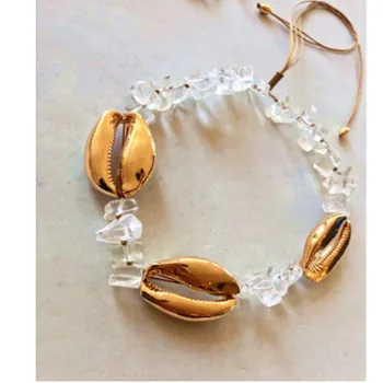 Baroc moda coajă colier collares piatra naturala de cristal de cuarț COLIER collier femei erkek kolye cravată colier Boho