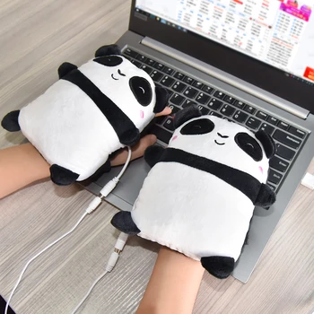 USB Încălzit Mănuși de Încălzire Electrice de Încălzit de Mână Degete Panda Drăguț Forma Mână mai Calde Office Acasă Mănuși de Lucru de Iarnă, Cadouri