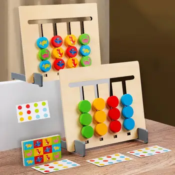 Diapozitiv Puzzle Joc Jucărie în curs de Dezvoltare de Învățământ Forma de Sortare Culoare de Potrivire Joc de Bord din Lemn de Joc pentru Copii mici, Copii Preșcolari