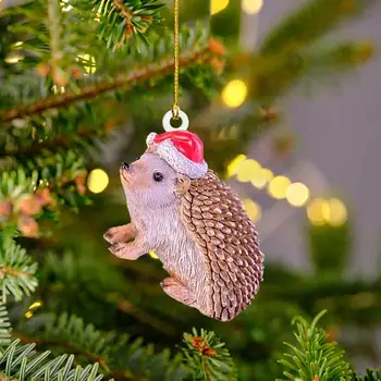 Delicat Crăciun Pandantiv mai Multe Stiluri de Arici Pandantiv cu Pălărie Copac Agățat de Iepure, Arici Pandantiv de a Crea o Atmosferă