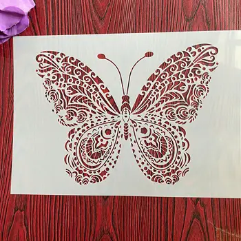 A4 29 *21cm BRICOLAJ Sabloane Pictura pe Perete Album de Colorat Relief Album Decorative de Hârtie Șablon Carte,de perete animale Fluture