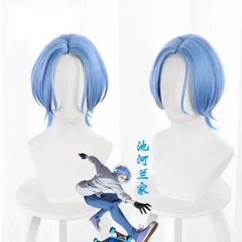 Anime SK∞ Langa Peruca Cosplay Gradient Albastru Scurt, Drept Mijloc Chică de Păr Rezistente la Căldură SK8 Infinity SK Opt