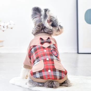 Moda Costume Câine Câini De Talie Medie Uniformă De Școală De Iarnă De Companie Haina De Toamna Pentru Chihuahua, Yorkie Terrier Cat De Îmbrăcăminte Vesta Blana Bunuri