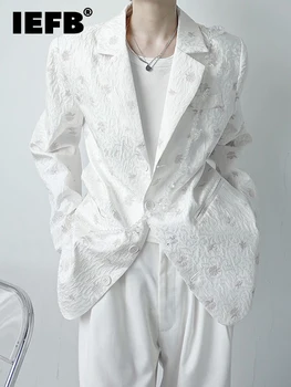 IEFB Costum pentru Bărbați Moda coreeană Nou Toamna Bază Designer 2023 Nou de sex Masculin Topuri cu Maneci Lungi de Lux Temperament Singur Pieptul