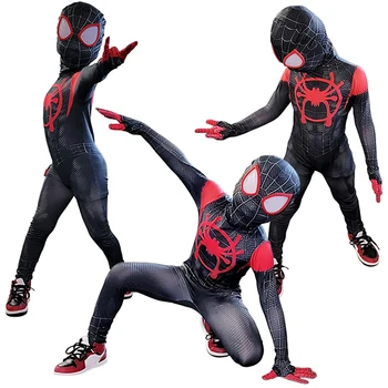 Marvel Spider Man super-Erou anime Miles Morales Cosplay Costum Salopeta Body Halloween Pentru Copii si Adulti Costum Petrecere