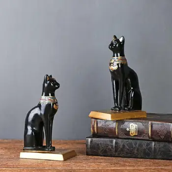 Pisica Egiptean Retro Rășină Decor Suporturi Vintage Suport Pentru Cărți De Înaltă Calitate, Ajustabile Raft Cadou De Anul Nou Decor Acasă