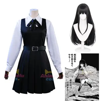 Anime Drujba Om Mitaka Asa Cosplay Costum Negru Uniform Fusta Plisata război demon cosplay Japoneze uniforme școlare