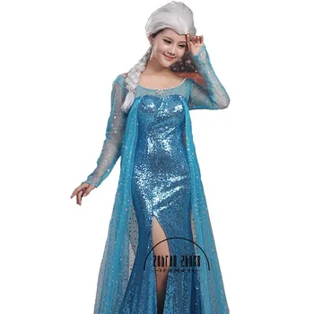 Film Regina Elsa Cosplay Costum De Moda Rochie De Halloween Pentru Femei Fata Custom Made