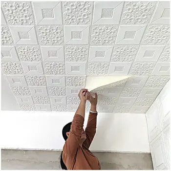70x70cm Tavan perete 3d autocolante autoadezive decorative, rezistent la apa si umiditate-dovada 3d tridimensional acasă autocolante de perete 5