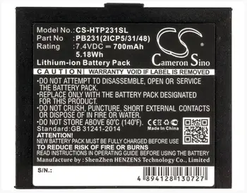 Cameron Sino 700mAh baterie pentru HITI Pringo P231 Imprimantă Foto PB231 PB231(2ICP5/31/48) Printer Baterie