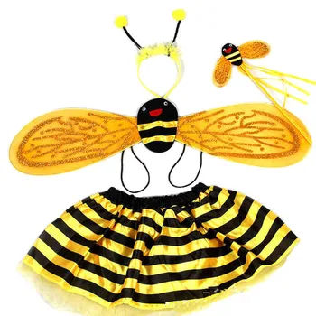 4 bucata set fata de Halloween, de Crăciun cosplay de albine ladybird costum drăguț aripi de înger grădiniță performanță etapă elemente de recuzită
