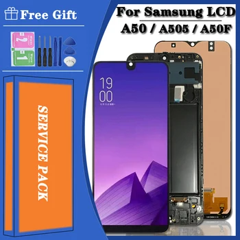 100% de testare Pentru Samsung Galaxy A50 SM-A505FN/DS A505F/DS A505 Display LCD Touch Ecran Digitizor de Asamblare Pentru Samsung A50 LCD
