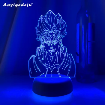Acrilice Lampa de Noapte Anime Aventura Bizar JoJo pentru Decor Dormitor Lumina Senzor Tactil de Masă Colorate Led Lumina de Noapte Dio Figura