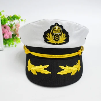 Casual din Bumbac Bleumarin capac pentru Barbati Femei Cosplay Uniformă de Căpitan Capac Militare Pălării Marinar Capac de Armata Unisex Bereta Casquette palarie de soare 1