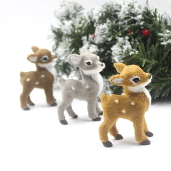 Realist Cerb de Crăciun Jucărie Animal Model de Simulare Elan Xmas Decor DIY Miniatură Reni Ornament de Gradina Petrecere Acasă Decor