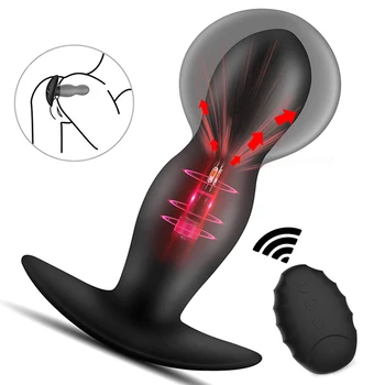 Anal Vibrator Wireless De La Distanță Sex Masculin, Prostata Pentru Masaj Gonflabil Anal Plug Butt Plug Anal De Expansiune Jucarii Sexuale Pentru Barbati Sex Anal Toy