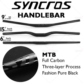 Syncros 9°Plin Fibra de Carbon Munte Volan Pentru Biciclete 31.8*700/720/740mm MTB Biciclete Piese Mat