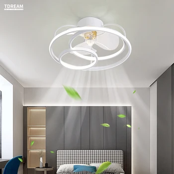 LED-uri moderne Ventilator de Tavan cu Lumini de Control de la Distanță Decor Dormitor Ventilador Lampa de Camera de zi Sala de Mese de iluminat Interior