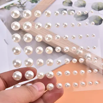 70pcs/ Foaie 3D Perla Față Bijuterii Fard de pleoape Stickere Auto Adezive Fata de Corp Spranceana Diamant Autocolante Unghiilor Diamant Decor