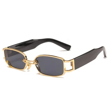Piața Punk ochelari de Soare pentru Femei Brand de Lux de designer Mic Dreptunghi Ochelari de Soare UV400 Bărbați Nuante de Negru Retro Ochelari Pentru Femei