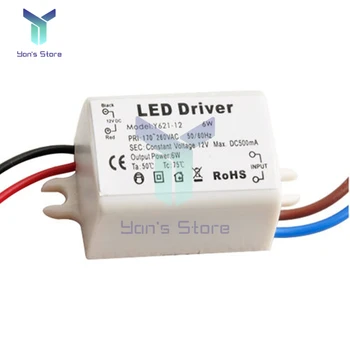 Y621-12 Driver LED-uri de Iluminat cu Transformator de Curent Constant de Intrare AC 110-260V 500mA 50-60 hz Ieșire DC 12V 6W pentru Benzi cu LED-uri Lampă