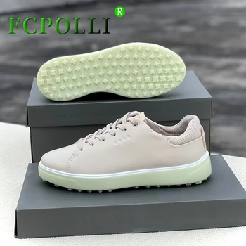 Fcpolli de Golf, Adidasi pentru Femei din Piele Bej Sport Pantofi de sex Feminin Anti SlipGolf Pantofi Femei de Calitate de Top de Mers pe jos de Pantofi Femei