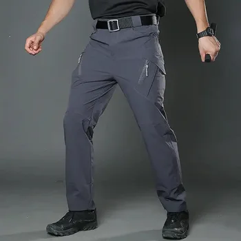 Oamenii IX9 Impermeabil Pantaloni Stretch Militare Tactice Rip-Stop iute Uscat Pantaloni Ușoare de Luptă Armată Multi Buzunare Pantaloni de Marfă 3