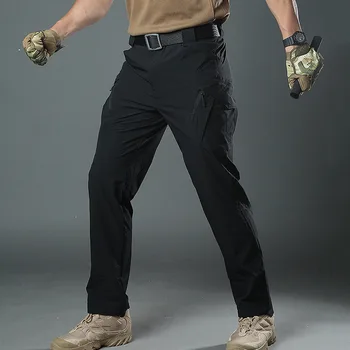 Oamenii IX9 Impermeabil Pantaloni Stretch Militare Tactice Rip-Stop iute Uscat Pantaloni Ușoare de Luptă Armată Multi Buzunare Pantaloni de Marfă 5