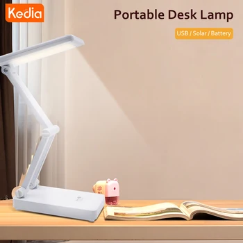 Kedia Led Masă Lampă Solară Baterie Reîncărcabilă Pliabil Reglabil USB Reîncărcabilă Lămpi de Birou Cu 30LEDs Lectură Lumini cu LED-uri