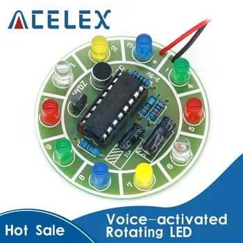 Distracție 4017 Colorate Voce-activat de Rotație Lumini LED Circuitul de Producție DIY Kit Electronice DIY Producția de Piese