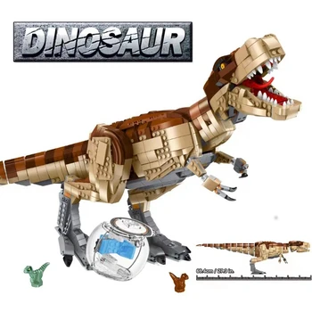 MOC Lumea Dinozaur Jurassic Park Tyrannosaurus rex Model Blocurile T-Rex Dino Cifre Cărămizi de BRICOLAJ, Jucarii pentru Copii, cadouri