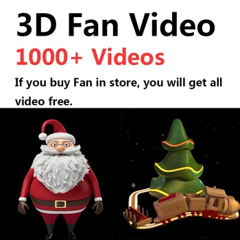 3D, Publicitate Fan Video 3D Display Advertising-ul de Lumină Holografic Lampa de Afișare de Publicitate logo proiector de Crăciun Video