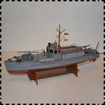 3D Model din Hârtie 1:50 Scara poloneză Kaszub Motor Barca de Patrulare Model DIY Fani Militare Manual Jucărie Puzzle-uri Jucarii Model de Cadou