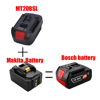 MT20BSL Baterie Li-Ion Convertor Adaptor pentru Makita 18V BL1830 BL1860 BL1850 BL1840 BL1820 Folosit pentru Bosch 18V Instrument 5