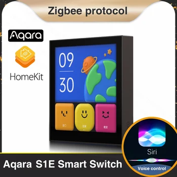 Aqara Smart Switch S1E Touch Control 4 Full LED Timer Calendar Putere Statistică Scena Setare de la Distanță Pentru Homekit Aqara APP