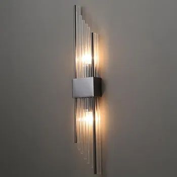 Postmodern Crystal LED Lumina de Perete Lux Dormitorul de Aur Foaier Lampa de Personalitate de Artă sala de Mese de Fundal Tranșee de Perete Nordic Lampa