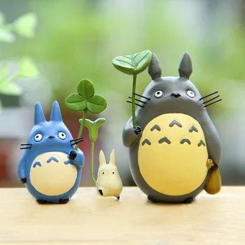 Rășină Hayao Miyazaki Totoro Model Figurine Zână Ghiveci de Flori Ornament Miniaturi Moss Gnome Meserii Decorare Cadouri la Domiciliu