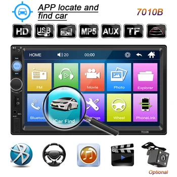 7 Audio Autoradio Mașină Player Multimedia, Sistem Inteligent de Radio Coche Con Bluetooth 2 Din Android Central Multimidia Mp5 TV