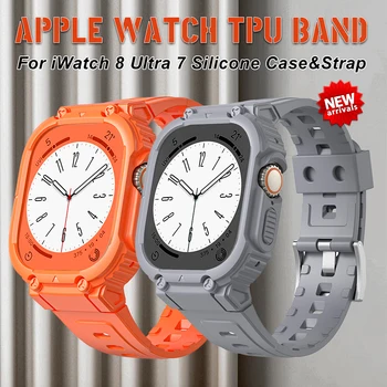TPU Caz de Protecție Pentru Apple Watch 8 Ultra 49MM Curea Silicon iWatch 7 SE 6 5 4 3 45mm 44mm 42mm 41mm 40mm 38mm Bara de protecție