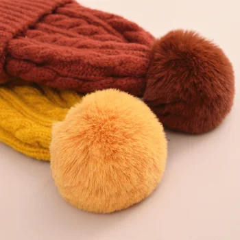 Doamnelor iarna detasabila female beanie hat gros de cald iarnă hat pentru femei nou design tricotate beanie hat pompon beanie bonete 5