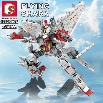 2-ÎN-1 Transformator Rotots Deformare Luptă de Aeronave Jet Blocuri Vehicul Cărămizi Playsets Compatibil Cu Jucarii Lego